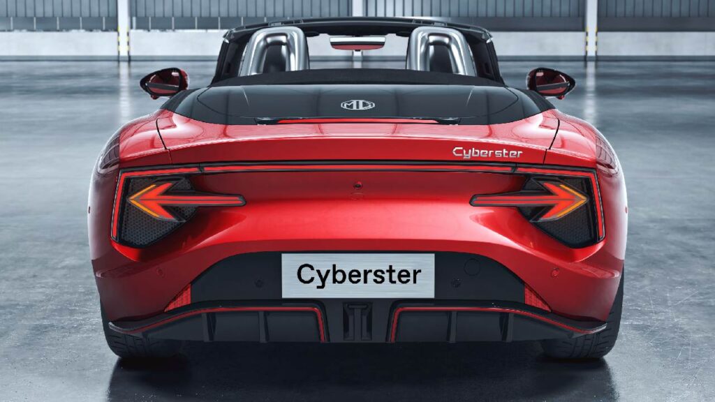 MG Cyberster EV Rear Profile