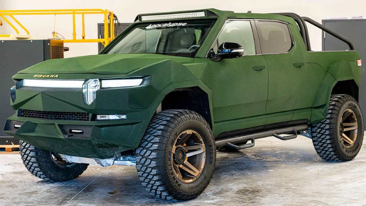 Modified Rivian R1T Front Three Quarters