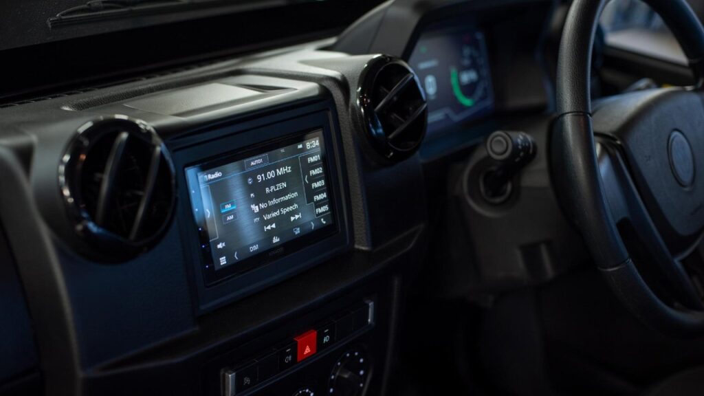 MWM Spartan EV 2.0 Interior, Infotainment Screen, Steering Wheel, Dashboard