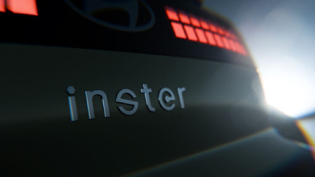 Hyundai Inster Teaser Image - Rear