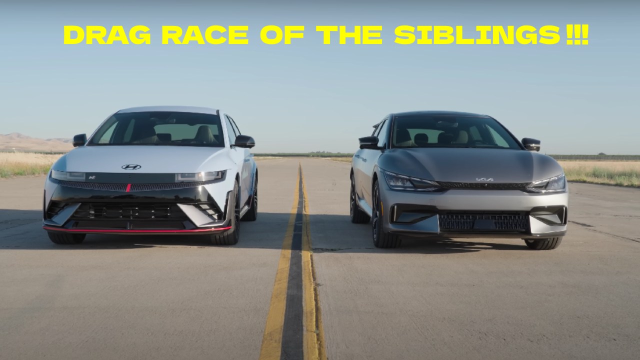 Hyundai Ioniq 5 N vs Kia EV6 GT Drag Race