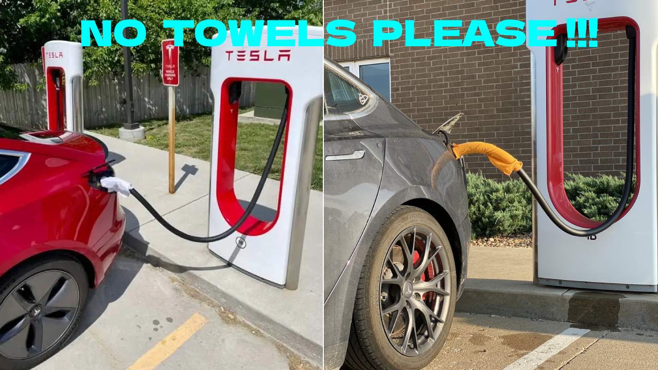 Tesla EV Supercharger Wet Towel