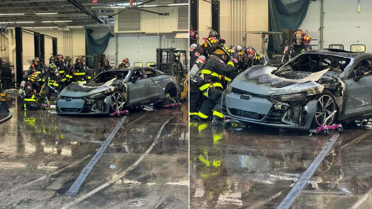 Audi e-tron GT Catches Fire During Service