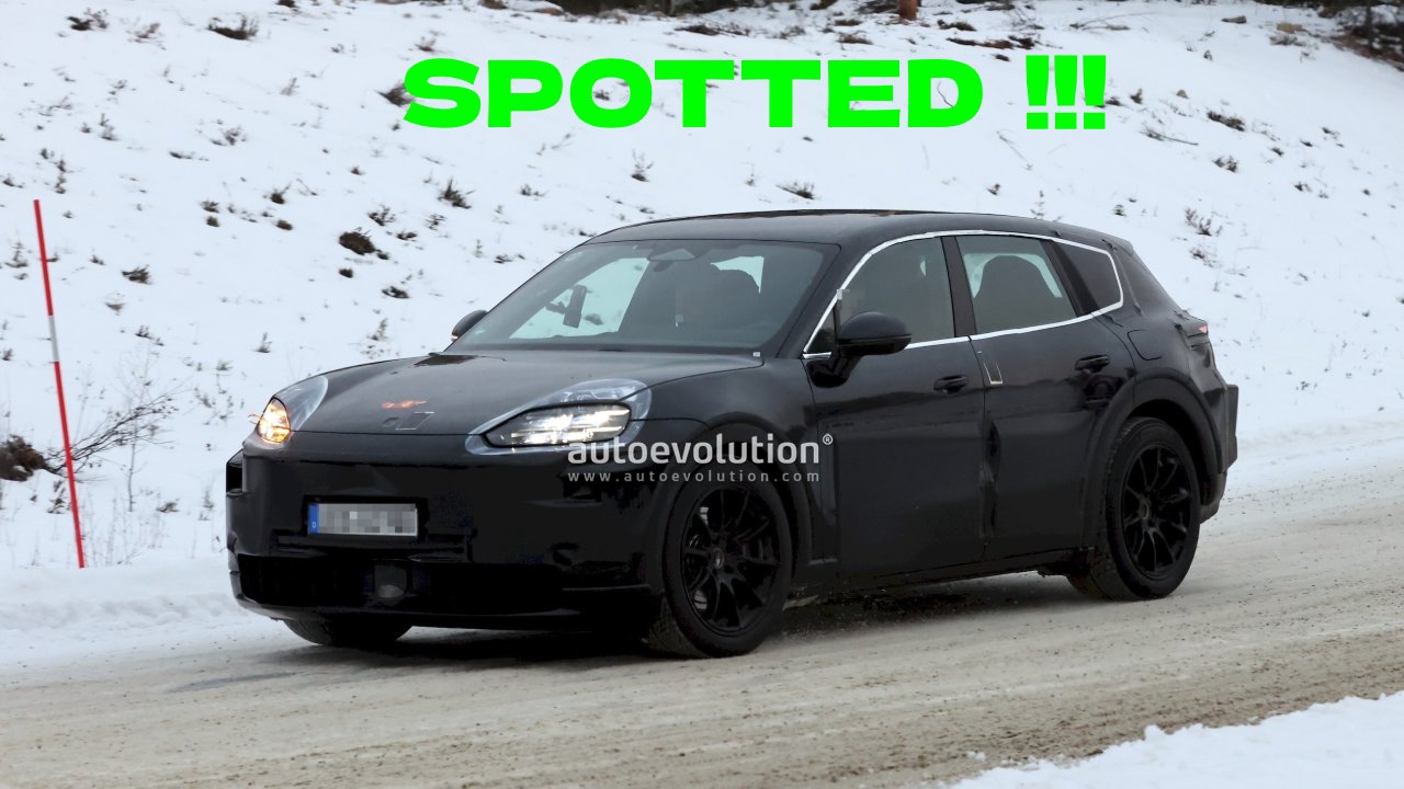 2026 Porsche Cayenne EV Spied Testing in Snow