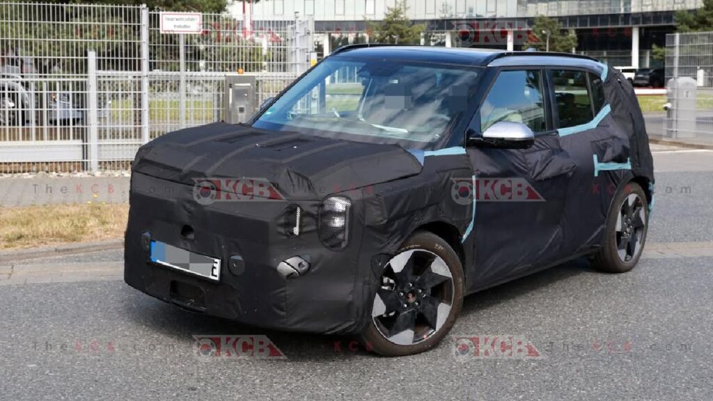 Kia EV2 Spied Testing Front Three Quarters
