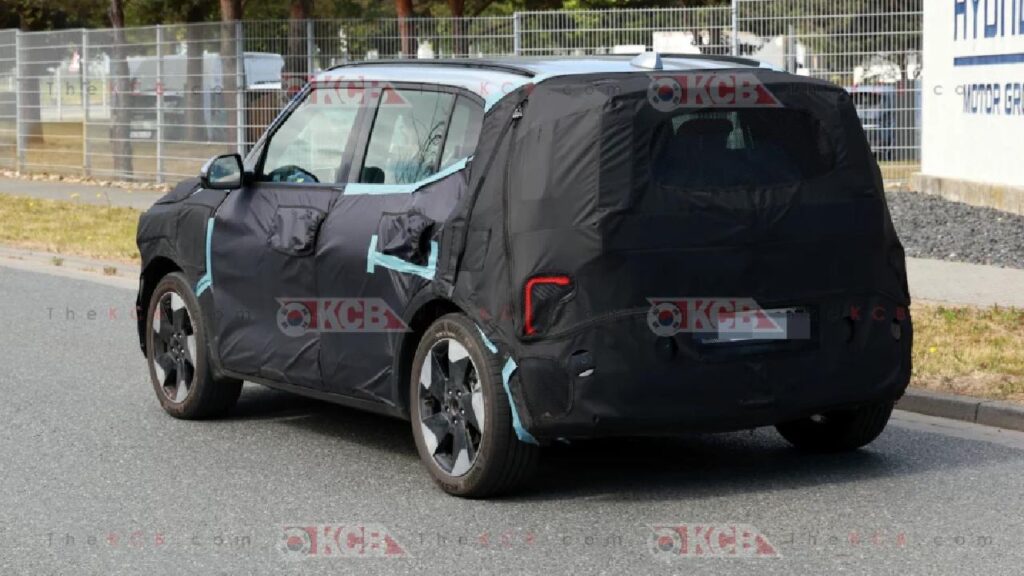 Kia EV2 Spied Testing Rear Three Quarters